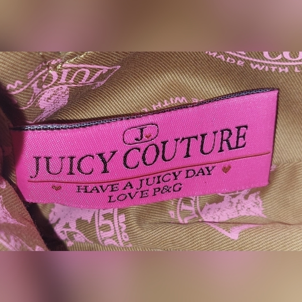 Juicy Couture Y2K VTG Mini Baguette Black Shoulder L Great Condition FREE SHIP - Picture 9 of 12